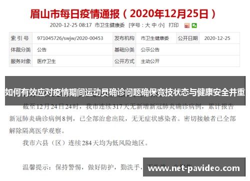 如何有效应对疫情期间运动员确诊问题确保竞技状态与健康安全并重 如何有效应对疫情期间运动员确诊问题确保竞技状态与健康安全并重
